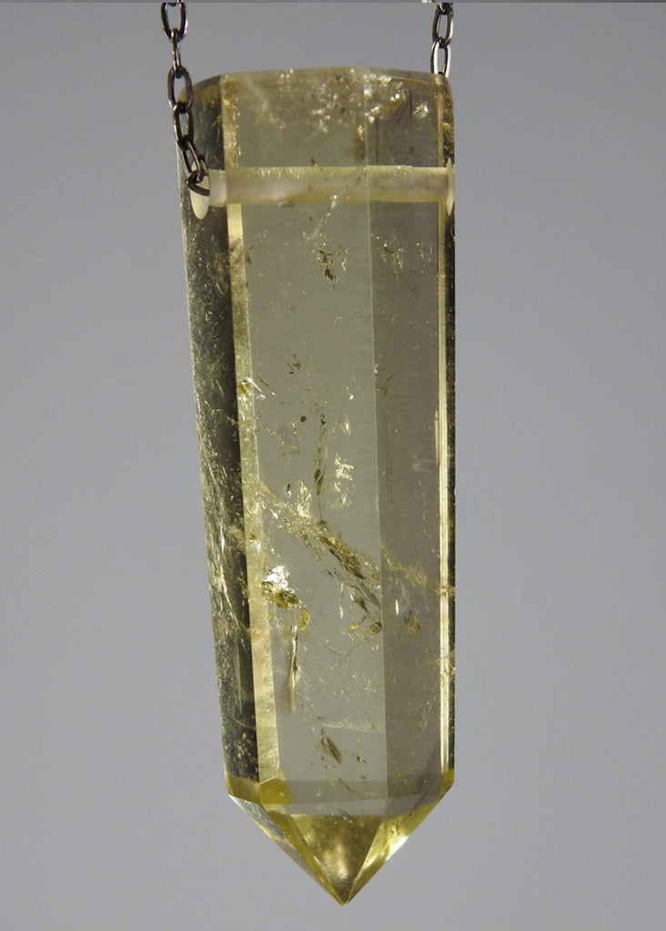 Citrine Quartz Crystal Necklace