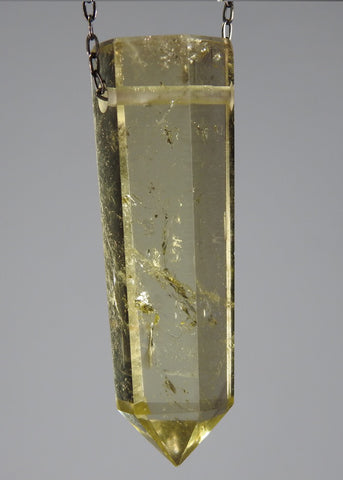Citrine Quartz Crystal Necklace