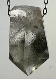 Quartz Crystal Necklace with Amphibole Inclusions