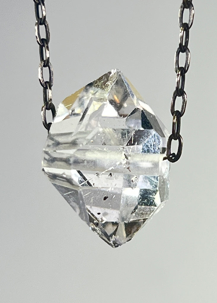 Herkimer Diamond Quartz Crystal Necklace