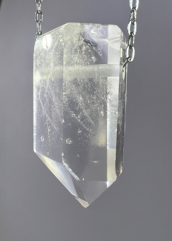 Clear Quartz Crystal Necklace