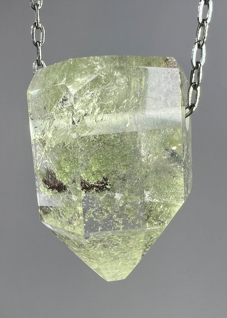 Quartz Crystal with Chlorite Inclusions Necklace