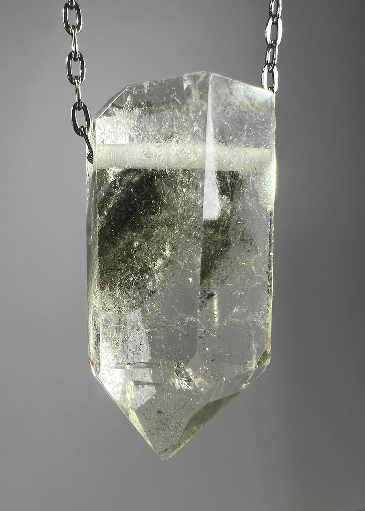 Quartz Crystal with Chlorite Inclusions Necklace