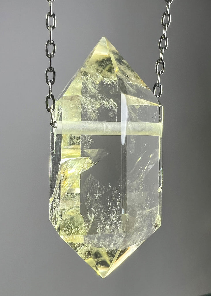 Citrine Quartz Crystal Necklace
