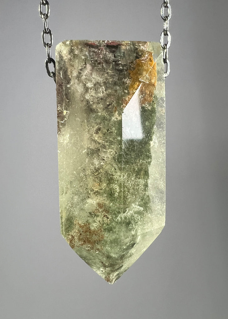 Quartz Crystal with Chlorite Inclusions Necklace