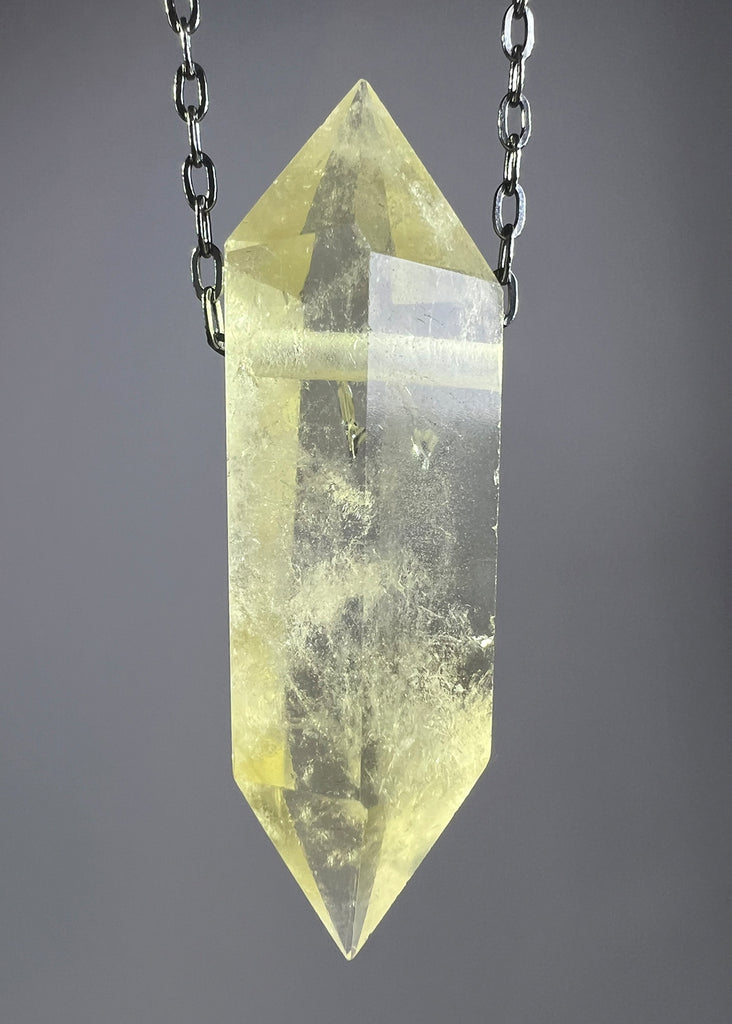 Citrine Quartz Crystal Necklace