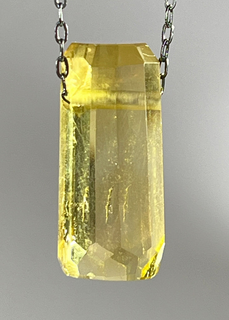 Citrine Quartz Crystal Necklace