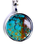 Kingman Arizona Turquoise Planet Earth Pendant