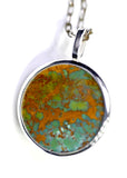Kingman Arizona Turquoise Planet Earth Pendant