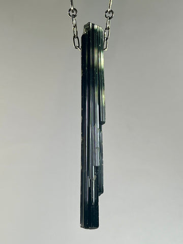 Black Tourmaline Crystal Necklace