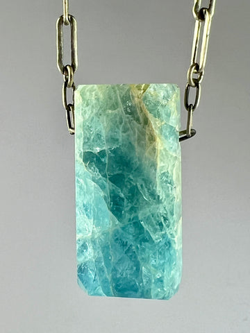 Aquamarine Crystal Necklace