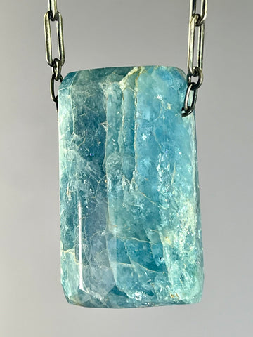 Aquamarine Crystal Necklace