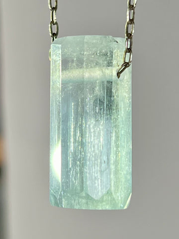 Aquamarine Crystal Necklace