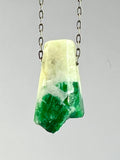Emerald in White Quartz Crystal Necklace