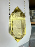 Citrine Quartz Crystal Necklace