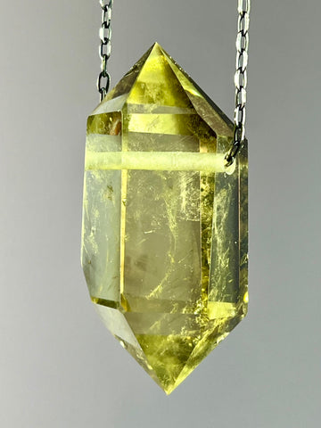 Citrine Quartz Crystal Necklace