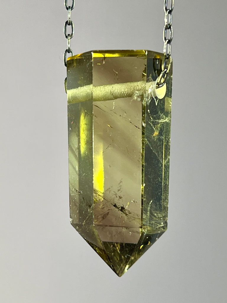 Citrine Quartz Crystal Necklace