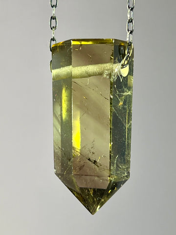 Citrine Quartz Crystal Necklace