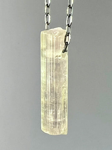 Pink Tourmaline Crystal Necklace