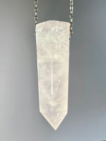 Rose Quartz Crystal Necklace
