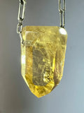 Citrine Quartz Crystal Necklace