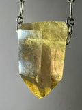 Citrine Quartz Crystal Necklace