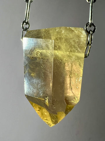 Citrine Quartz Crystal Necklace