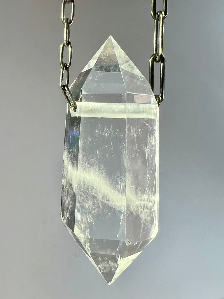 Clear Quartz Crystal Necklace