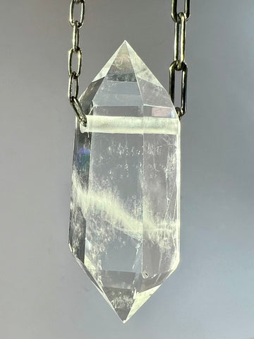 Clear Quartz Crystal Necklace