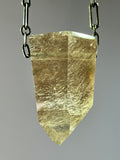 Gold Rutile Quartz Crystal Necklace