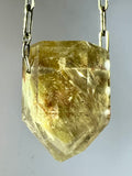 Quartz Crystal Necklace with Amphibole Inclusions