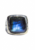 Labradorite Blue Flash Ring