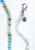 Aquamarine, Moonstone and Peruvian Amazonite "Avalon" Surf Necklace