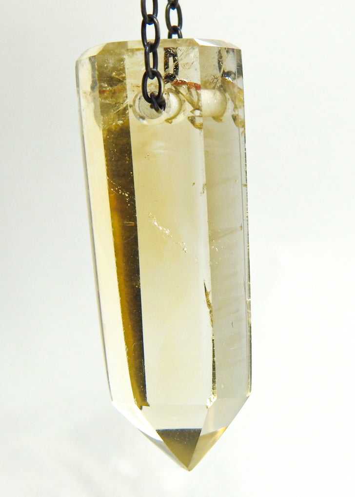 Citrine Quartz Crystal Necklace