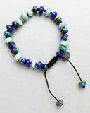Chrysocolla, Larimer and Lapiz Lazuli Bracelet