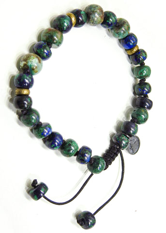 Chrysocolla, Malachite & Azurite Bracelet