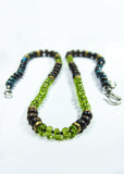 Bronzite, Chrysocolla & Peridot "Carrizo Plain" Surf Necklace