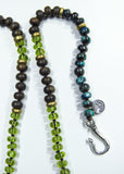 Bronzite, Chrysocolla & Peridot "Carrizo Plain" Surf Necklace