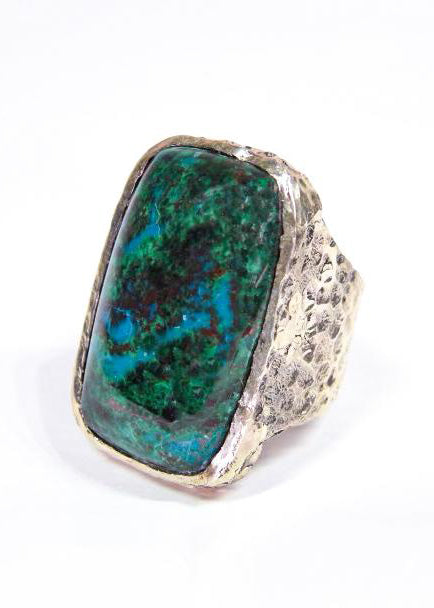 Chrysocolla & Malachite Ring