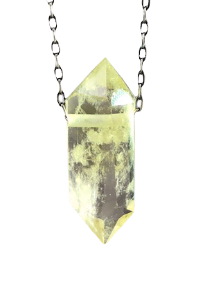 Citrine Quartz Crystal Necklace