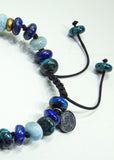 Chrysocolla, Larimer and Lapiz Lazuli Bracelet
