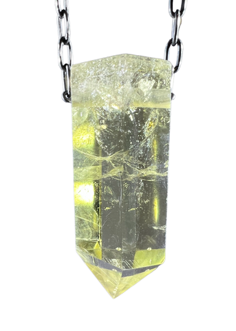 Citrine Quartz Crystal Necklace