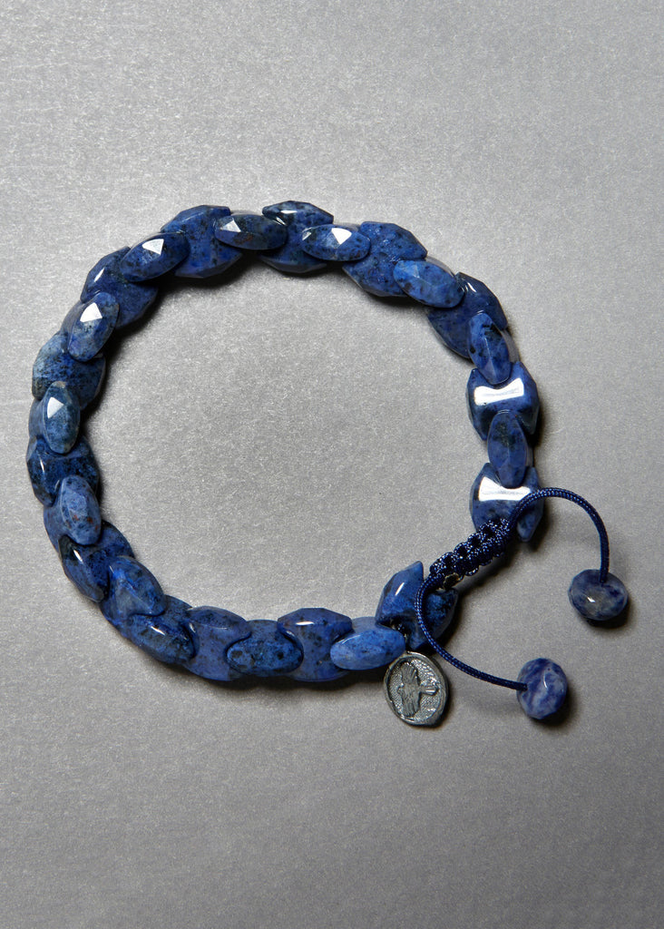 Dumortierite Chain Cut Bracelet