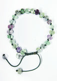 Fluorite Green and Purple Bracelet