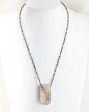 Quartz Crystal with Amphibole Inclusions Necklace