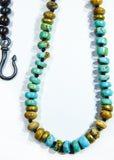 Arizona Turquoise, Chrysocolla & Picture Jasper "Joshua Tree" Surf Necklace