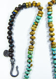 Arizona Turquoise, Chrysocolla & Picture Jasper "Joshua Tree" Surf Necklace