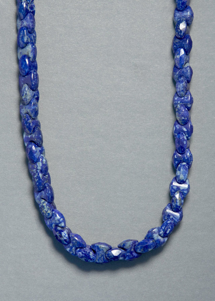 Lapiz Lazuli Chain Cut Necklace