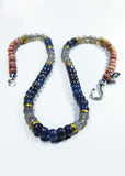 Grey Onyx, Kyanite & Rhodonite Necklace
