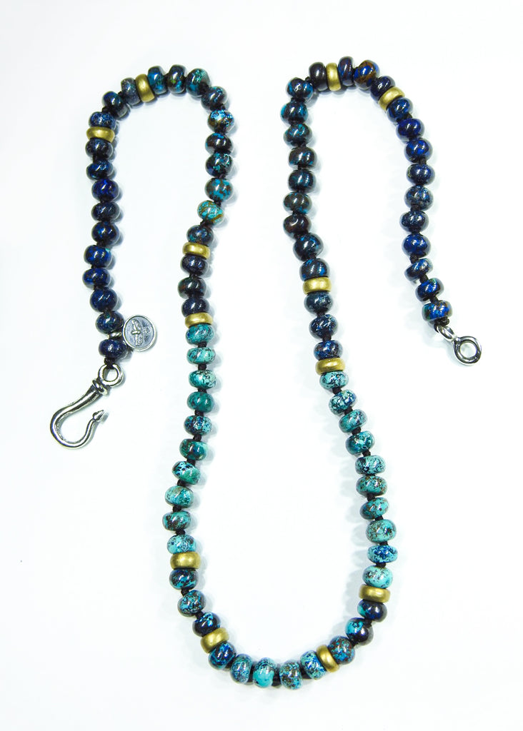 Chrysocolla "Point Reyes" Surf Necklace
